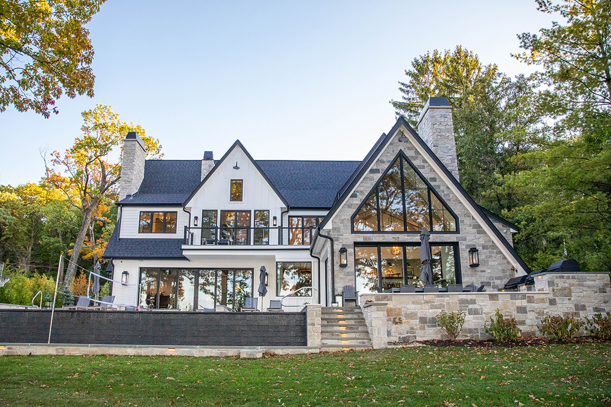 Custom luxury home on Lake Geneva, Wisconsin. Built by Matustik Builders