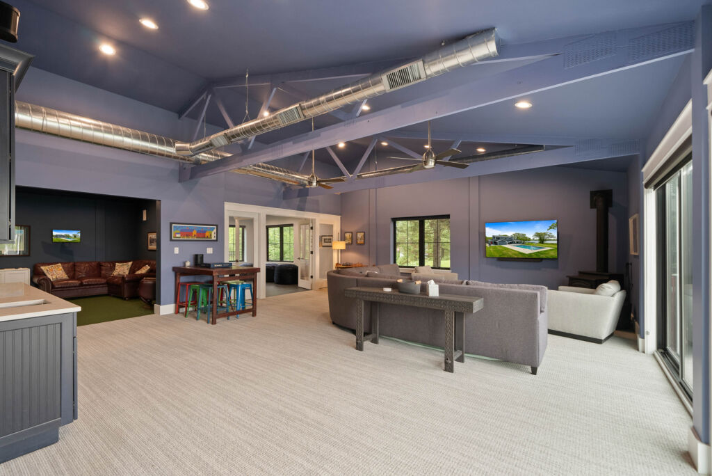 Luxury home basement entertainment spaces for custom homes